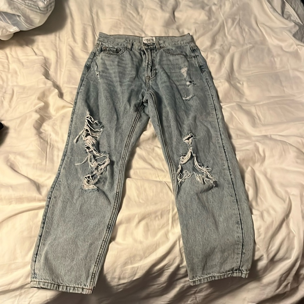 Distressed jeans